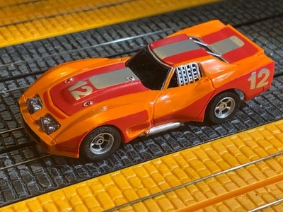 Wie FALLER AMS Aurora AFX chevy corvette rot/orange/silber