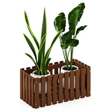  FG18453 Tioman Hardwood Patio Furniture Outdoor Slat Style Flower Planter 