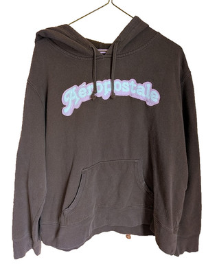 Vintage Aeropostale Womens Sweatshirt L Hooded Y2K 90s Mallcore Skater Preppy