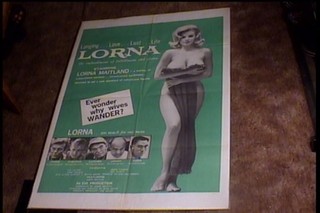 LORNA ORIG 27X41 MOVIE POSTER 1964 RUSS MEYER SEXPLOITATION