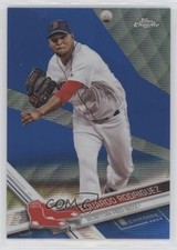 2017 Topps Chrome Blue Wave Refractor 49/75 Eduardo Rodriguez #185 w5c