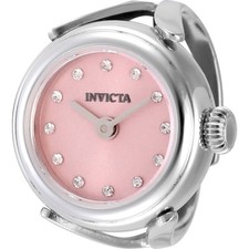 Invicta Women's Watch Mini Angel Quartz Pink Dial Stainless Steel Band 49072