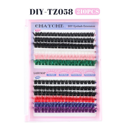 DIY Lash Extension Kit, 204Pcs Lash Clusters Individual Lashes, 80/100D Cluster↷ - Picture 9 of 19