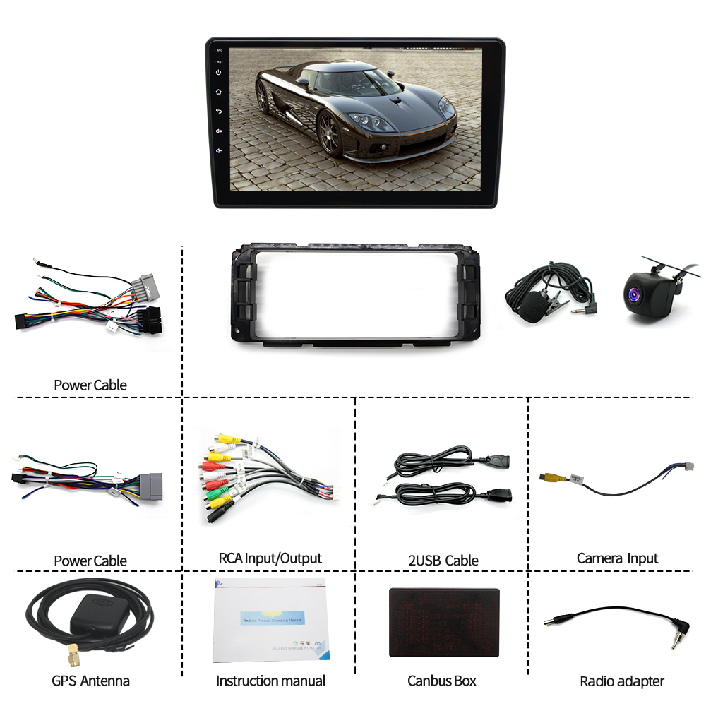 For 1999-2004 Jeep Grand Cherokee Android 13 Navi CarPlay Car