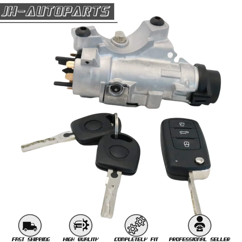 Conjunto de cilindro de trava de ignição com chaves 4B0905851P para VW 02-10 Beetle - Imagem 2 de 4