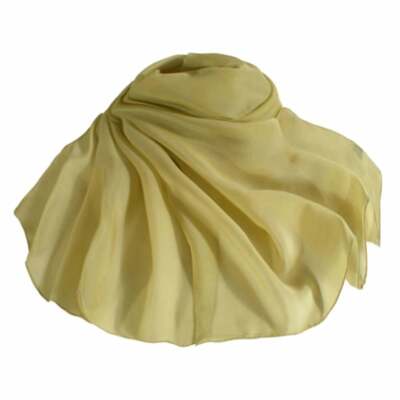 Schlichter goldener länglicher Chiffonschal aus reiner Seide