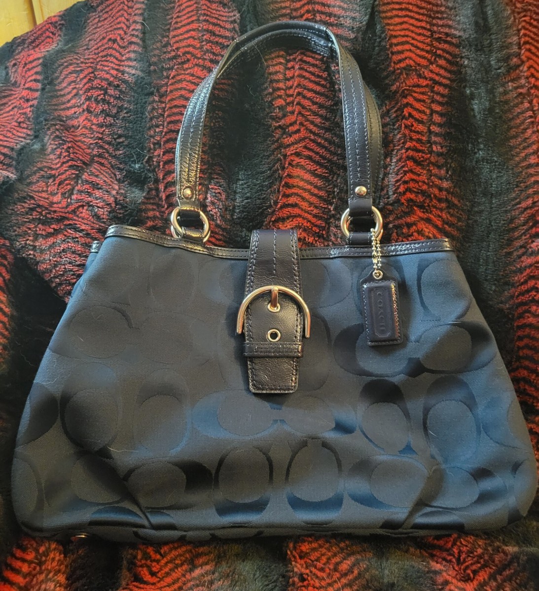 Coach Purse. Blue No.G1281-F19253 Authentic Coach. 8in drop