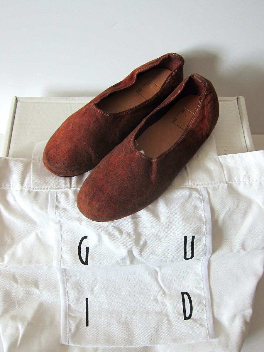 GUIDI 626 709T REVERSE KANGAROO LEATHER BALLET FLATS HARNDEN $1100