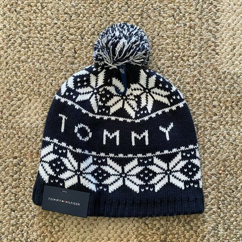tommy hilfiger blue beanie