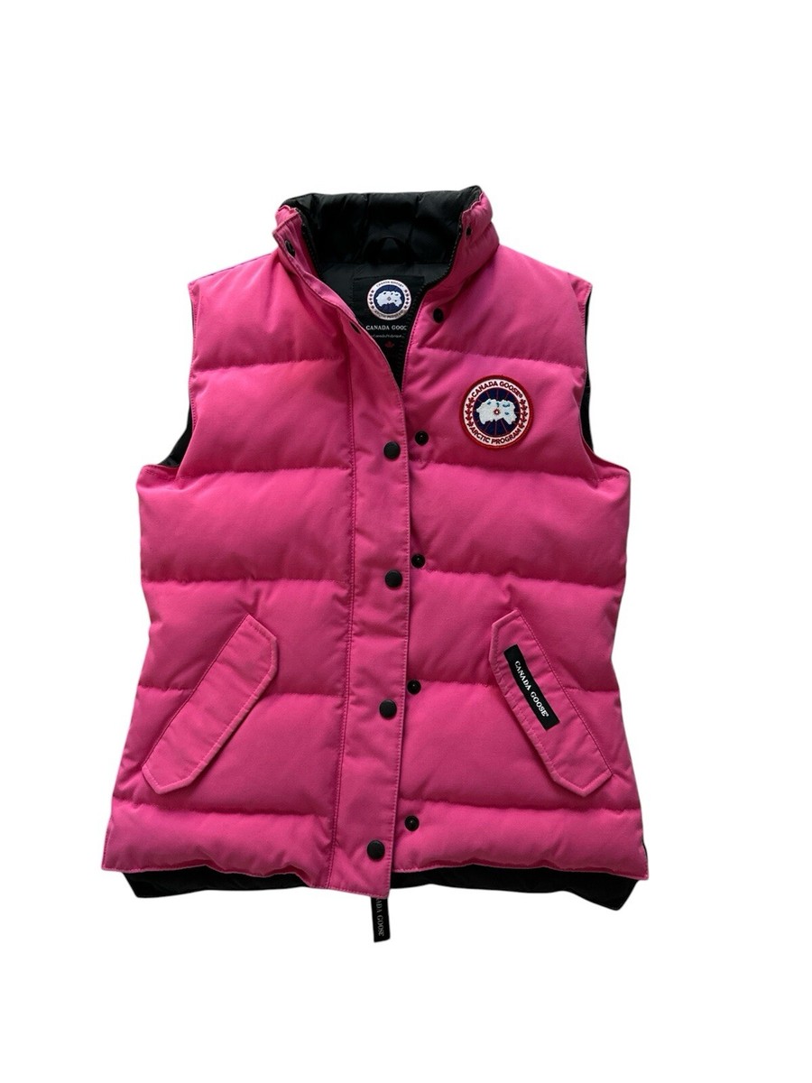 CANADA GOOSE FREESTYLE DOWN VEST Women XS Extra Small Pink 2832L