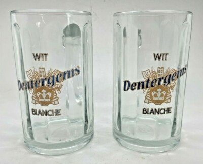 DENTERGEMS 0,25L BELGISCHE BIERGLÄSER X 2 KELCH BIER LAGER PUB ALE KRUG 
