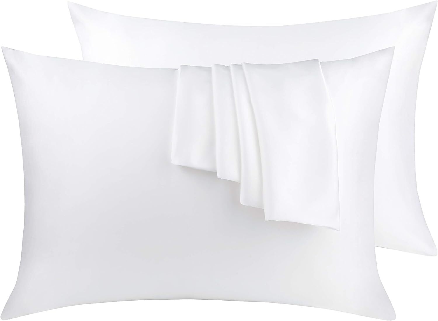 Natural Silk Pillowcase Set of 2 for Hair &Skin - Both Sides 19 Momme 600 Thread-image
