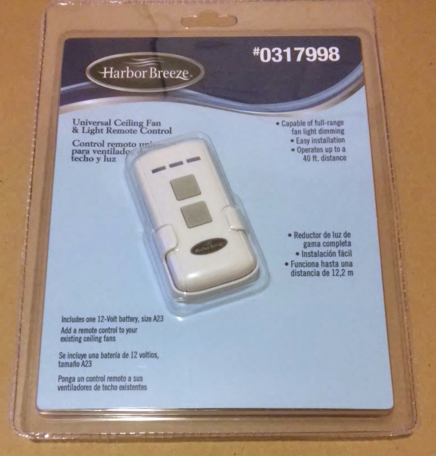 New Harbor Breeze Universal Ceiling Fan And Light Remote Set