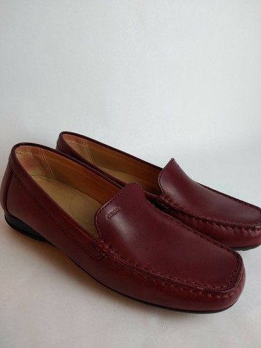 Geox respira mujer zapatos talla 39 1/2, 9.5 Marrón Mocasín Cuero, patente  italiano | eBay