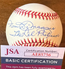JSA COA RED SOX DOM DIMAGGIO SIGNED BASEBALL 