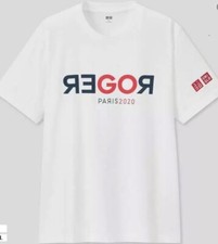 Roger Federer Uniqlo GoRoger T-Shirt Roland Garros Medium  -Brand New