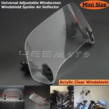Motorcycle Clip on Windshield Wind Screen Deflector Extension Spoiler Universal
