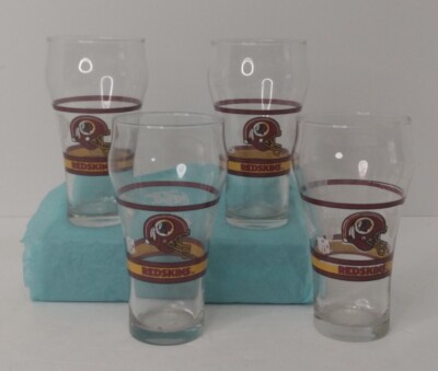 Redskins SuperBowl XXII (22) NFL Champion Glasses Set Of 4. Coca Cola. (C-5)
