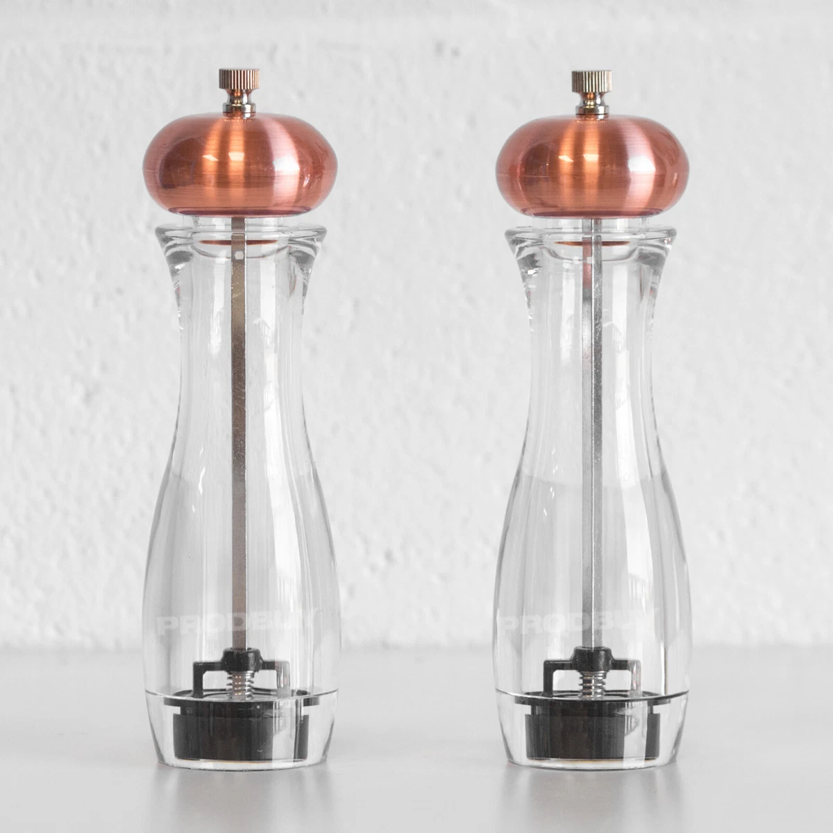 20.5cm Copper Coloured Salt & Pepper Mills Set Pots Grinders