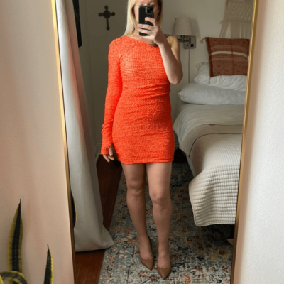 nanushka orange dress Nanushka Sleeveless Fitted Midi Dress - Orange - 52% Off