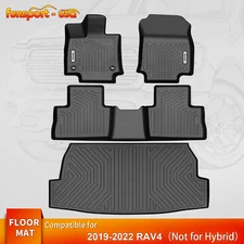 Floor Liners Trunk Cargo Mat for 2019-2025 Toyota RAV4 TPE Rubber Mats 3D Molded