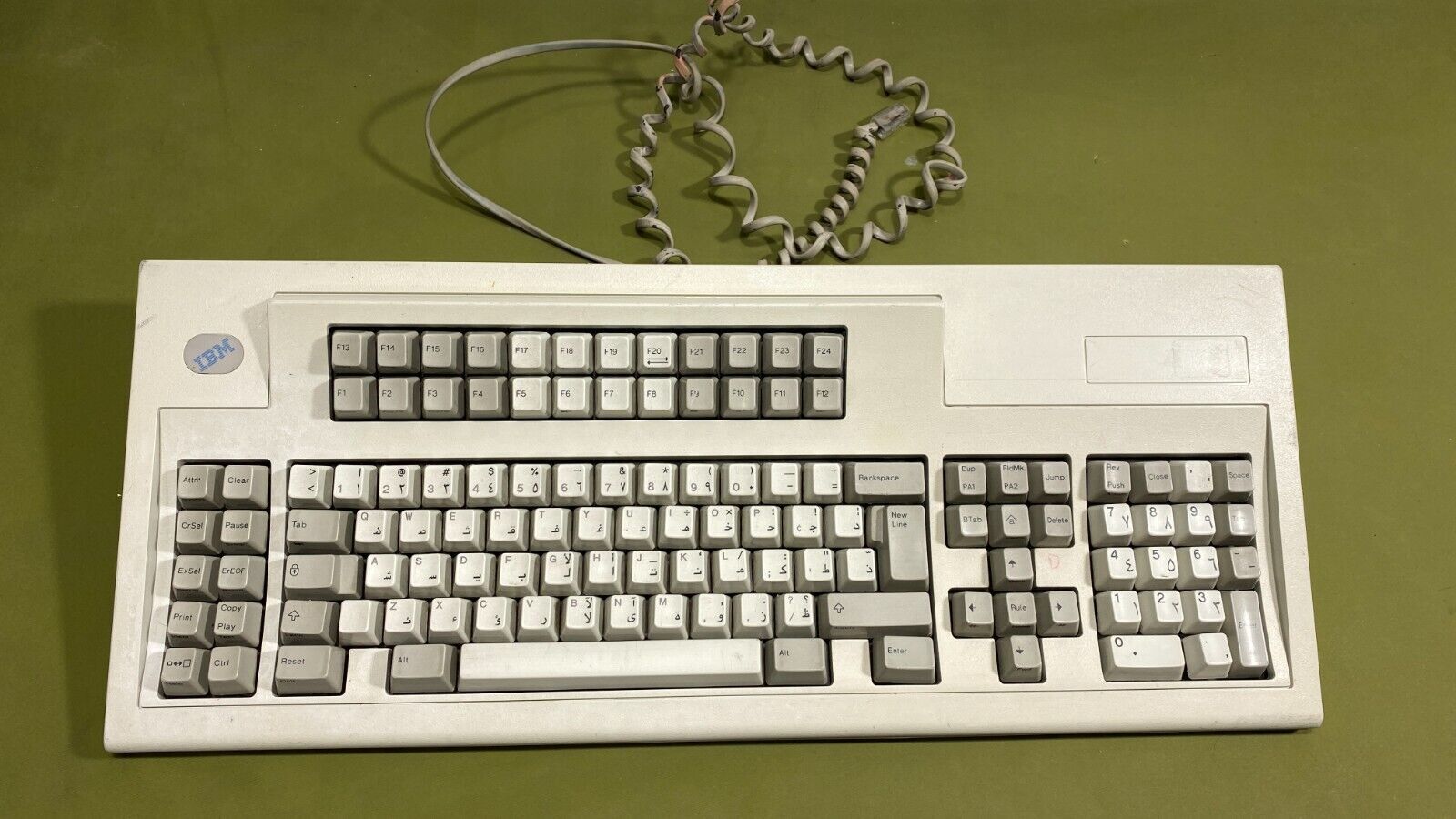 Vintage IBM Model M Buckling Spring Keyboard Arabic&English July20