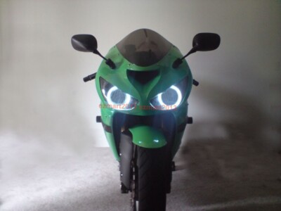 For Kawasaki ZX6R 03-06 Dynamic RGB Halo Ring LED Angel Eyes Flow
