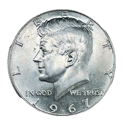1967 Kennedy Half Dollar DDO FS-101 VP-002,Double Profile & Motto