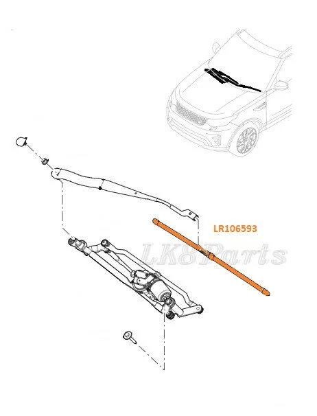 Новый передний стеклоочиститель Land Rover Range L405 Sport L494 Discovery 5 LH LR106593 - Изображение 4 из 4