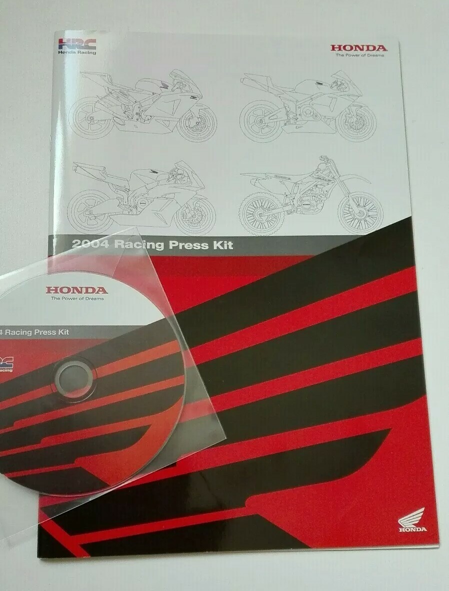 Livre Moto Honda HRC Press Kit 2004 Décoration Garage et Atelier