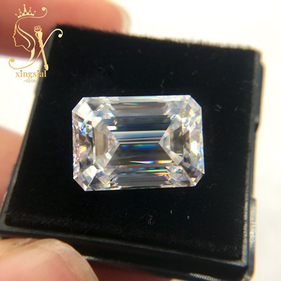 3x5mm~8x10mm Emerald Cut Loose Moissanite Stone White D Color VVS1 GRA Gemstone