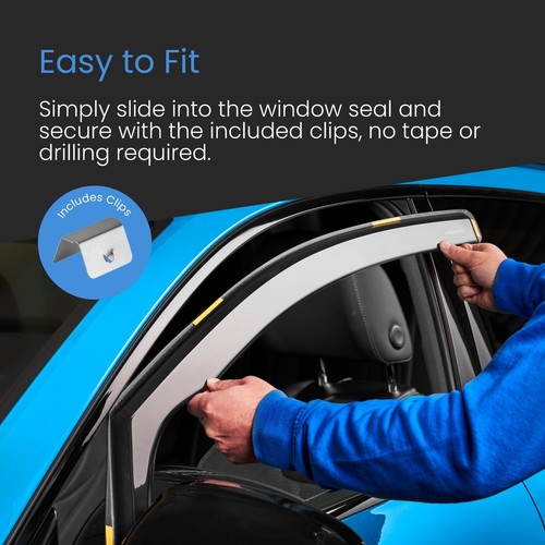 SKODA Octavia MK3 2013-2020 5 Door Hatchback Wind Deflectors 4pc Tinted - Picture 6 of 10