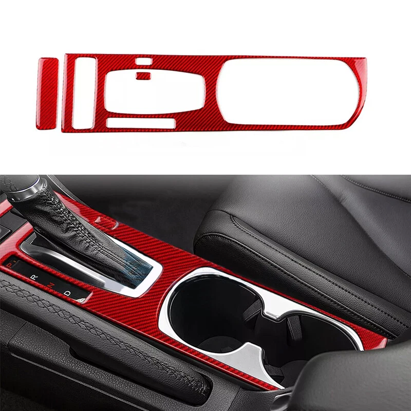 Juego completo de pegatinas interiores de fibra de carbono real ROJO para Acura ILX 2013-2022 Foto 2 de 4