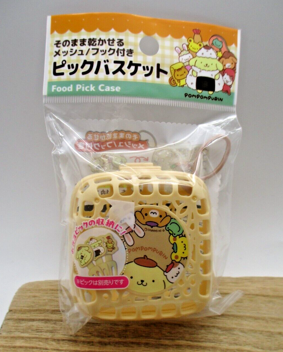 SANRIO pompompurin Food Picks case basket W6.7×D3.5×H7.1cm | eBay