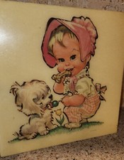 VINTAGE DOLLY TOY CO DECORATIVE WALL PLAQUE  709 1962