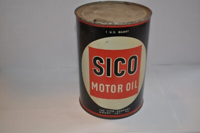 Sico Motor Oil Quart Metal Can - Schock Independent Oil Company - Mt Joy, PA