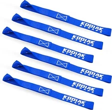 Soft Loop Tie down Straps - 1 X 12 Inches- 4,500 Lb Load Capacity - Blue 6 Pack