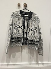 Iro Blazer Jacket Size 40 Black And White