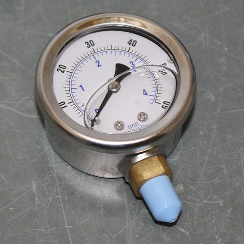 (5) Pic 2" Pressure Gauges 201L-208D, 0-60 psi, 1/8" NPT, Glycerin Liquid Filled - Picture 2 of 7