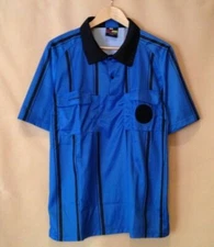 FINAL DECISION - Soccer Referee Short Sleeves BLU Jersey, Size U.S. ADULT MEDIUM