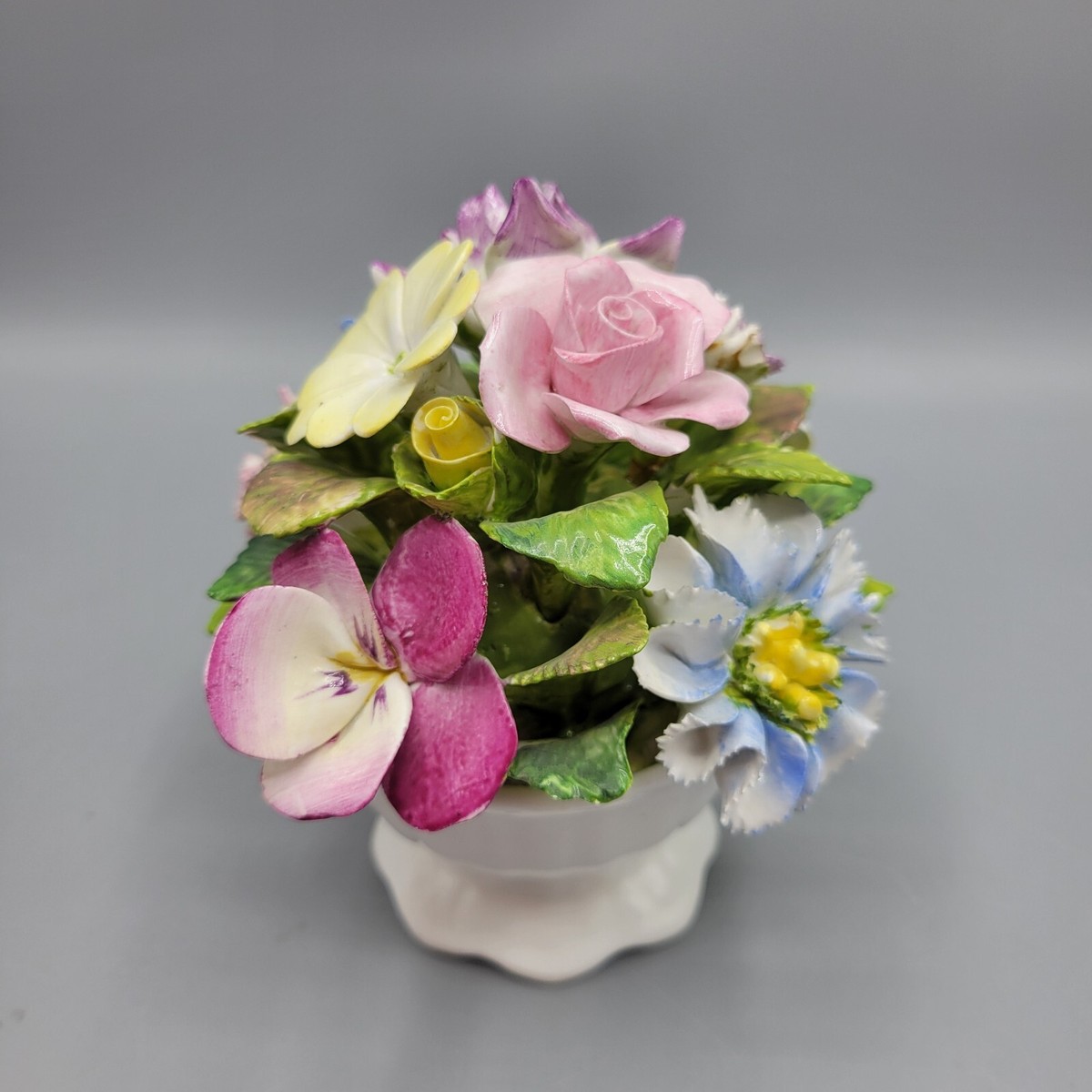 Coalport Ceramic Flowers In Basket, England | eBay
