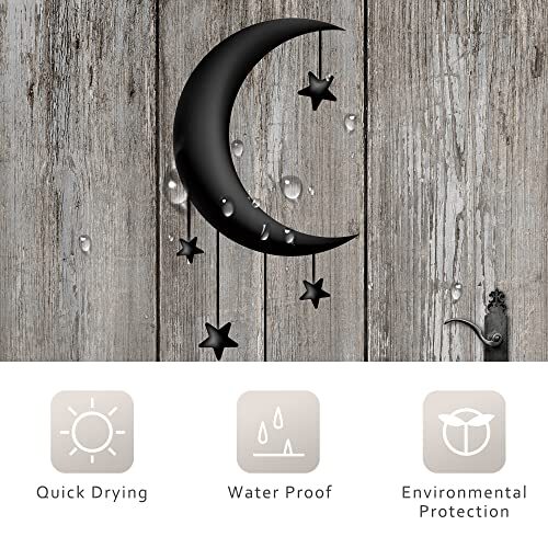 Rv Half Barn Shower Curtain 36Wx72H Inch Small 36Wx72H(Stall) Moon Star Door - Picture 4 of 6