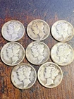 8 Mercury Silver Dimes, Assorted Dates And Mint Marks, 1917-1924, NO RESERVE! #8