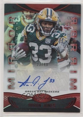 2019 Certified Signatures Mirror Red 33/40 Aaron Jones #MI-AJ Auto 1j2