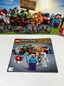 LEGO Minecraft Crafting Box Mojang 21116 Build Your Creation  Few Pieces Missing