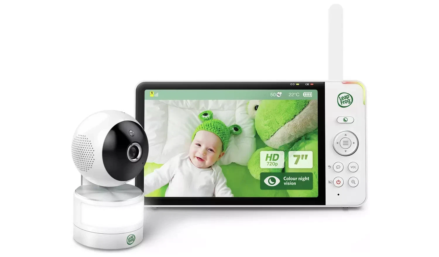 LeapFrog LF920HD Video Baby Monitor 7'' HD Wide-Angle Dispay Colour Night Vision