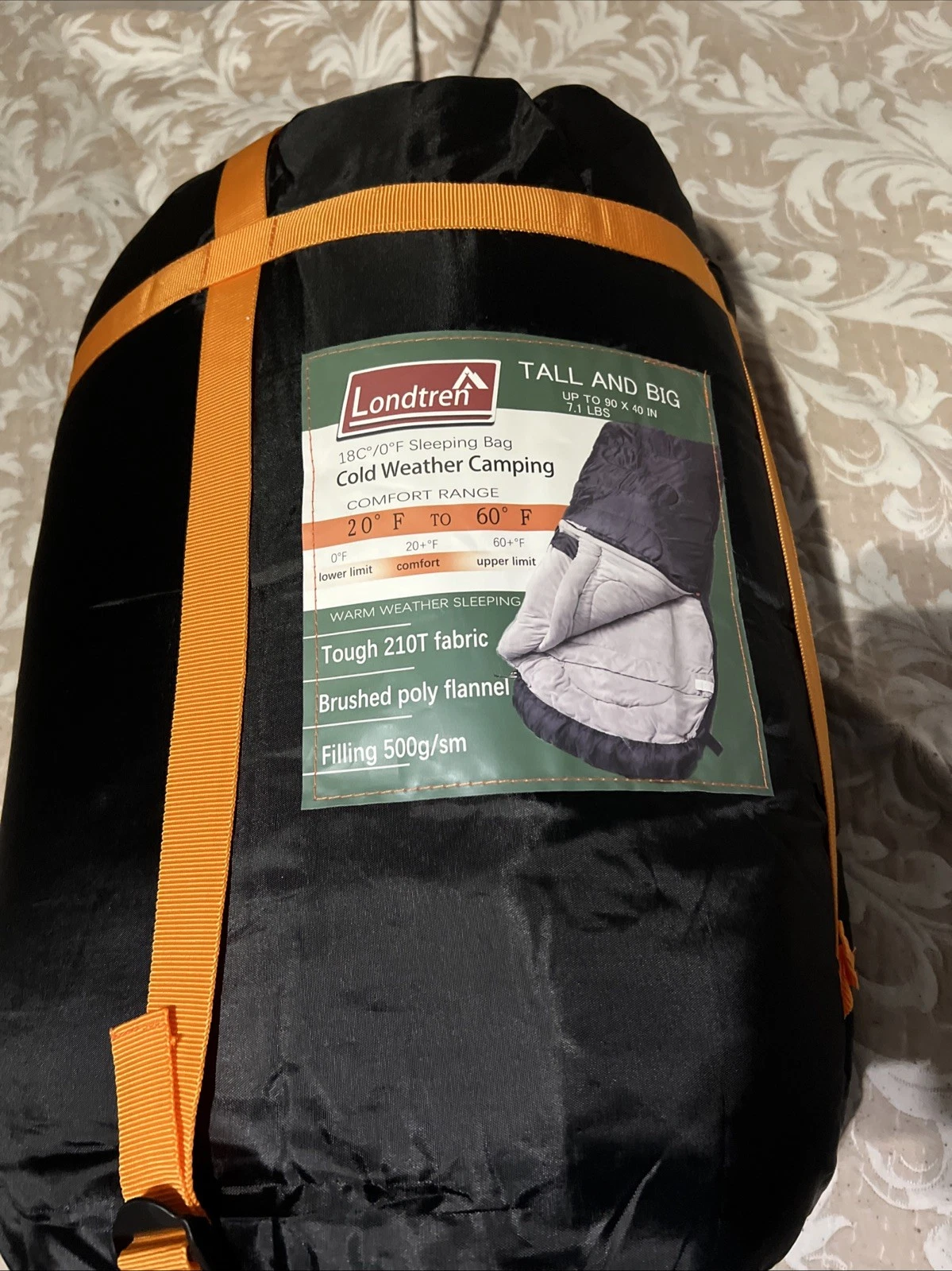 Londtren Adult XX L Tall And Big 0degree Sleeping bag NEW Never Used