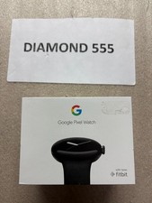 Google Pixel Watch 41mm Matte Black Steel Case Obsidian Active Band  0075