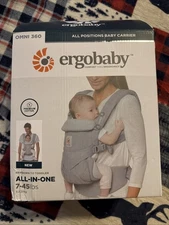 Ergobaby 360 Omni Dream Baby Carrier Pearl Grey 0-48 Months 7-45lbs Open Box