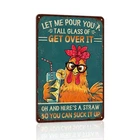 Vintage Chicken Coop Wall Decor farmhouse Metal Tin Sign 30*20CM, Chicken-04